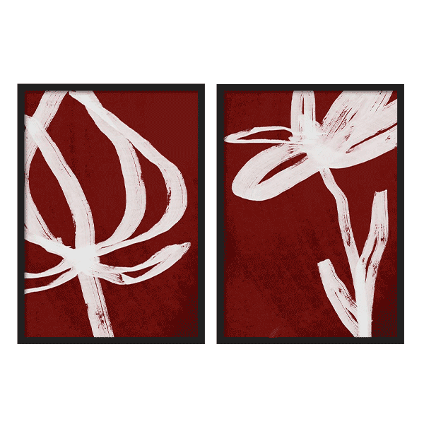 Two Combo - Velvet Terracota Floral