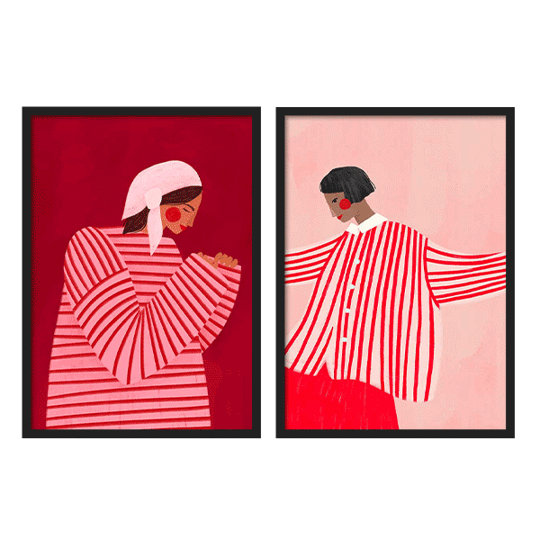 Two Combo - The Woman With the Red Stripes