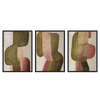 Conjunto de tres cuadros abstractos. Disponible en kudeko.com