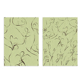 Ensemble de deux tableaux minimalistes avec fleurs. Disponible sur kudeko.com