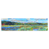 Horizontales Wandbild der Natur mit einer lebendigen Landschaft, die einen schönen Fluss zeigt und auf kudeko.com verfügbar ist.
