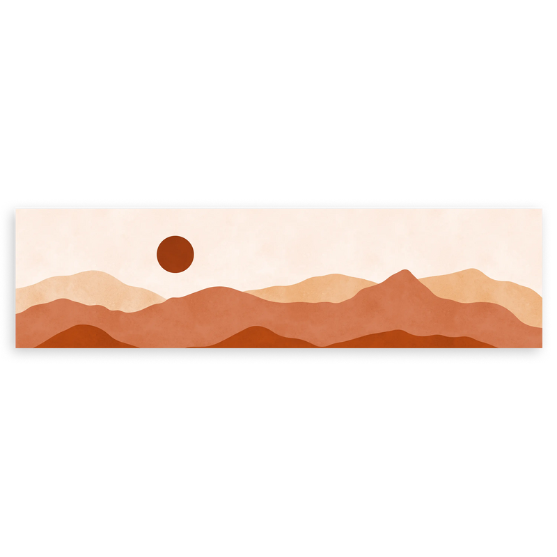 Cuadro horizontal abstracto paisaje montañoso Disponible en kudeko.com