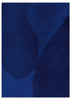 Cuadro abstracto en azul oscuro con formas orgánicas, en marco negro, kudeko.com
