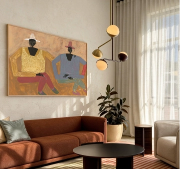 cuadros para casas de estilo mid century