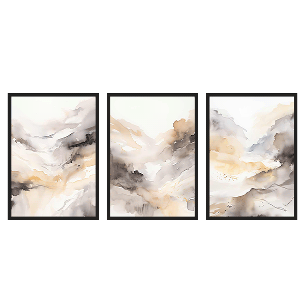 Three Combo - Paisaje Abstracto Watercolor