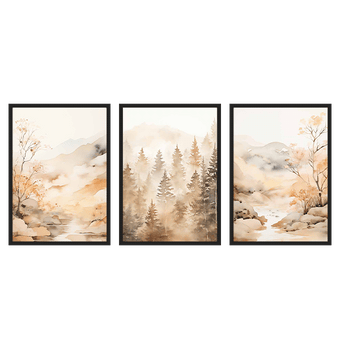 Three Combo - Paisaje Río Watercolor