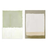 Conjunto de dos cuadros abstractos en verde salvia y tonos tierra con marco negro, kudeko.com
