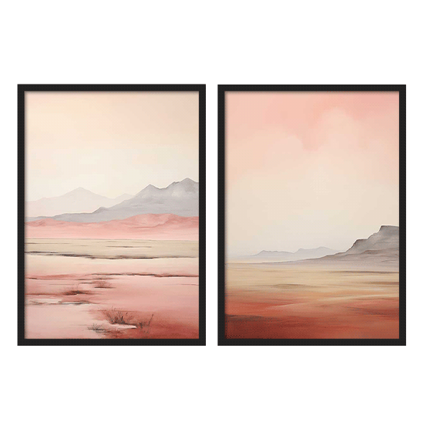 Two Combo -  Paisaje Watercolor Atardecer