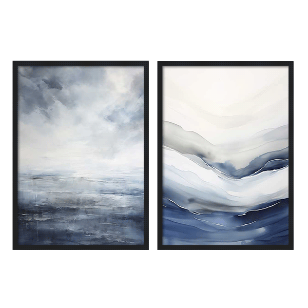 Two Combo -  Watercolor Waves