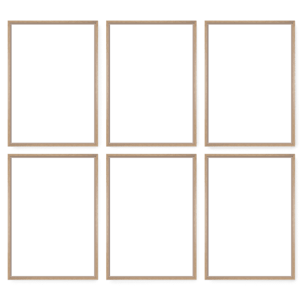 conjunto de seis cuadros lienzo madera