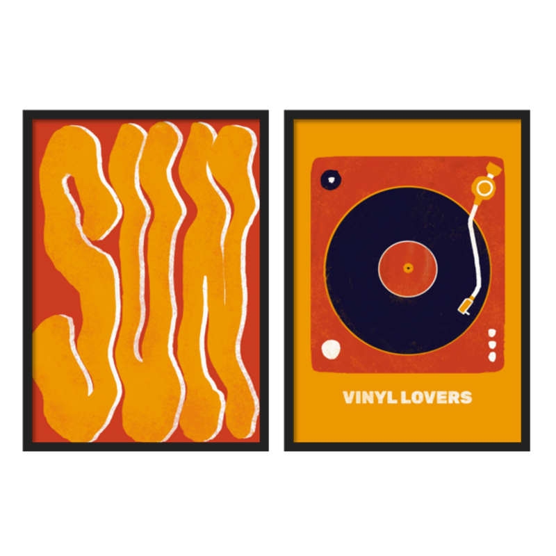 Two combo - Vinyl pop art
