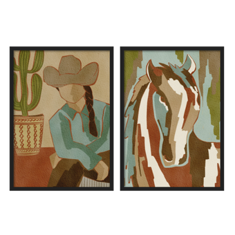 Two Combo - Desert Cowgirl and Horse
