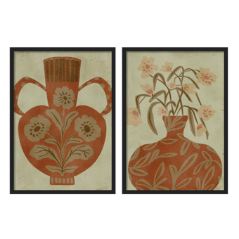 Two Combo - Rustic Floral Vase