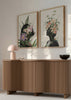 Conjunto de dos cuadros decorativos de estilo flores y sereno, díptico botánico de siluetas con flores en tonos suaves, modelo Two Combo - Purple flower