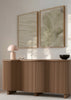 Conjunto de dos cuadros decorativos de estilo minimalista y orgánico, díptico abstracto en tonos arena y salvia, modelo Two Combo - Seda de Arena