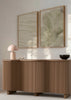 Conjunto de dos cuadros decorativos de estilo minimalista y orgánico, díptico abstracto en tonos arena y salvia, modelo Two Combo - Seda de Arena