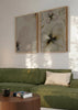 Conjunto de dos cuadros decorativos de estilo orgánico y minimalista, flores suaves en acuarela, modelo Two Combo - Susurro de Flores