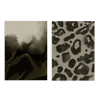 Conjunto de dos cuadros decorativos sin marco de estilo minimalista y blanco_y_negro, díptico abstracto animal print leopardo en tonos neutros, modelo Two Combo - Animal Print Leopardo