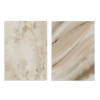 Conjunto de dos cuadros decorativos sin marco de estilo minimalista y orgánico, dúo abstracto en tonos arena y lino, modelo Two Combo - Veta de Arena