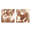 Conjunto de dos cuadros decorativos sin marco de estilo orgánico y abstracto, díptico abstracto orgánico en tonos tierra, modelo Two Combo - Manto Salvaje