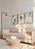 Conjunto de tres cuadros decorativos de estilo minimalista y blanco_y_negro, tríptico abstracto zen en blanco y negro, modelo Three Combo - Growth