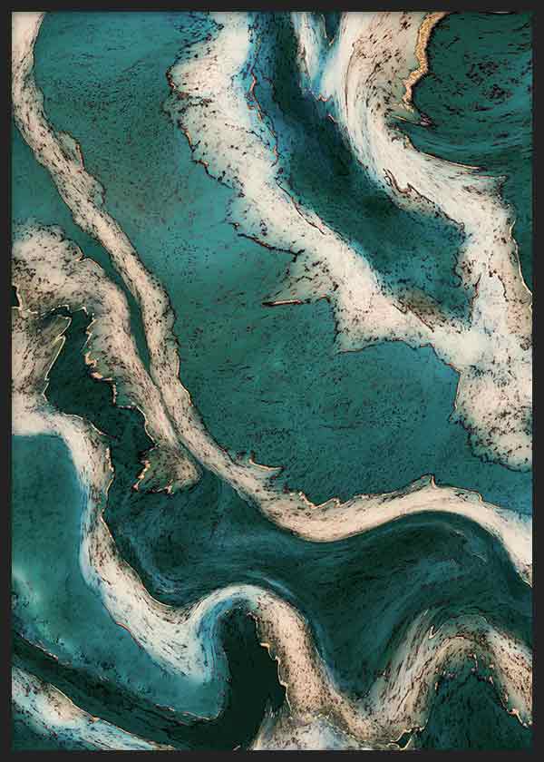 Alcohol Ink Green Gold