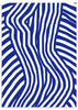 Cuadro geométrico y colorido, Blue and White Striped Nude, kudeko.com