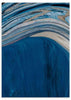 Cuadro abstracto con texturas onduladas en tonos azul y beige – kudeko.com