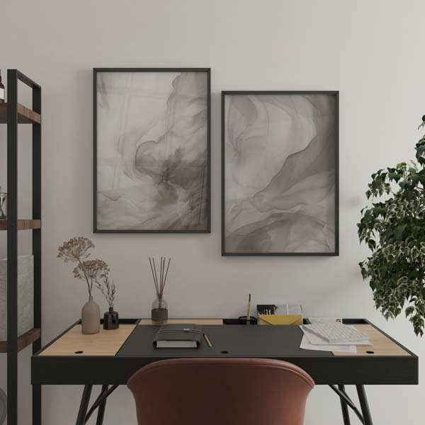 Conjunto de cuadros abstractos, Two Combo -  Mist Veris Collection, kudeko.com