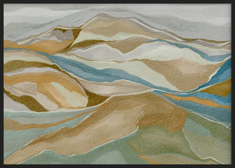 Abstract Mountain Serenity