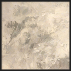 Tableau décoratif avec cadre au style minimaliste et serein, composition abstraite en tons neutres, modèle Soft Neutral Flow. Disponible sur kudeko.com