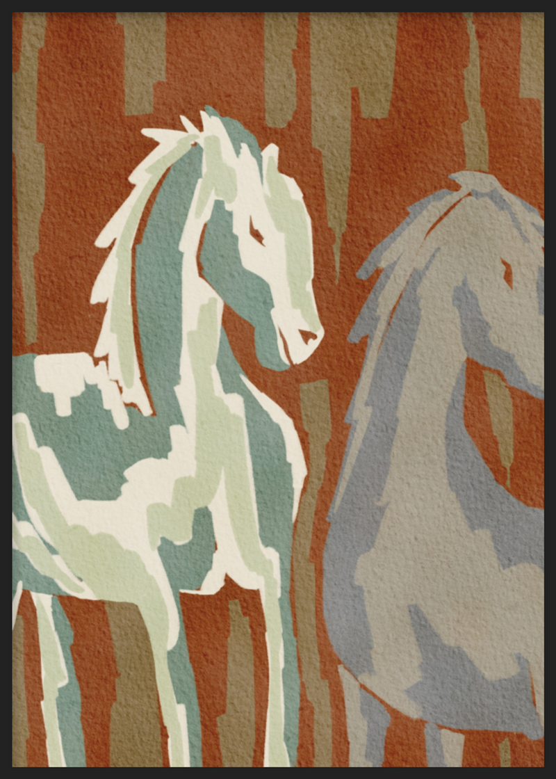 Abstract Forest Horses