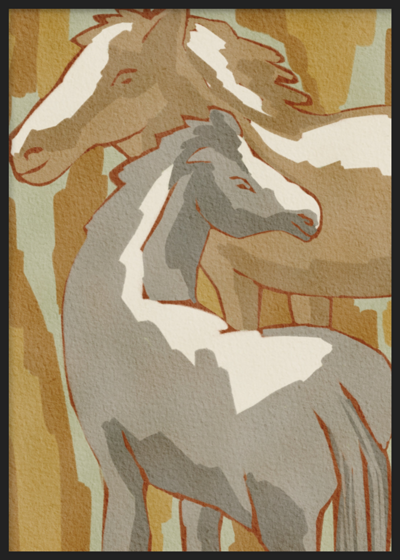 Calm Horse Family