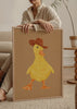 Cuadro decorativo de estilo ilustración y animales colocado en habitación_infantil, patito vaquero infantil, modelo Daphne the Cowgirl Duckling