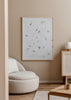 Wandbild abstrakt minimalistisch in Smaragdgrün und Weiß, mit klarem und dekorativem Stil. Erhältlich auf kudeko.com