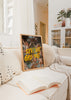 Wandbild im Pop-Art-Stil mit Renaissance-Engeln und Discokugel, mit dem Schriftzug „Divine Groove“. Erhältlich auf kudeko.com