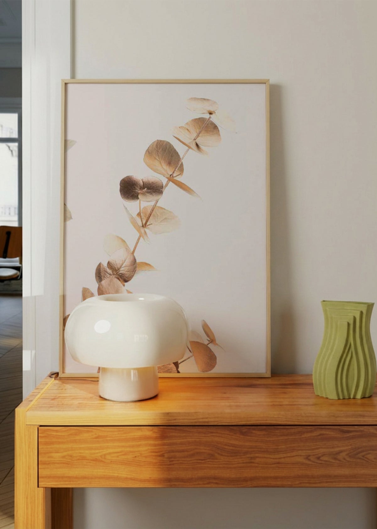 Cuadro de eucalipto dorado botánico | Decoración de pared – kudeko