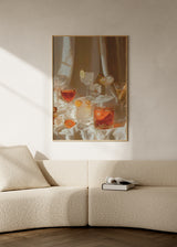 Quadro abstrato de taças de coquetel, ideal para interiores. Disponível em kudeko.com