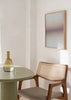 Cuadro decorativo de estilo minimalista y tonos_pastel colocado en salón, composición abstracta difuminada en tonos pastel, modelo Blurred 16