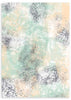 Cuadro abstracto con texturas en tonos verdes, azules y beige. Una obra cargada de. abstracción, minimalismo y color