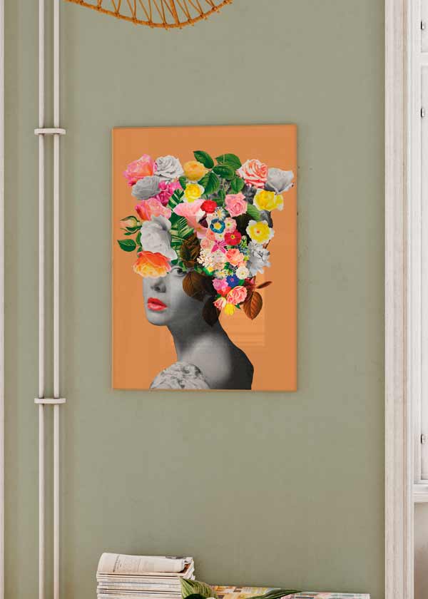 Cuadro vintaje, ilustración, Posters, Prints, & Visual Artwork, Floral Portrait