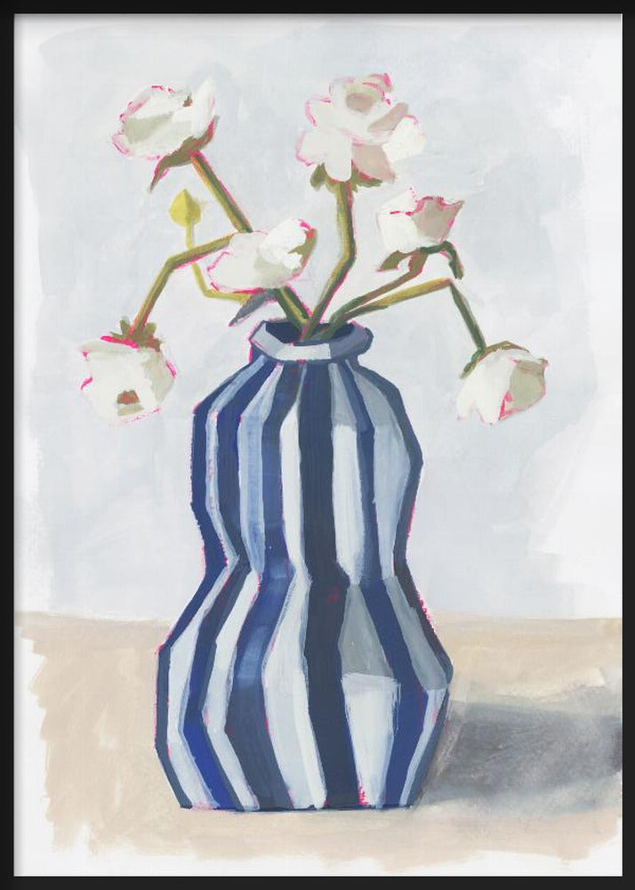 Flowers in a striped vase II