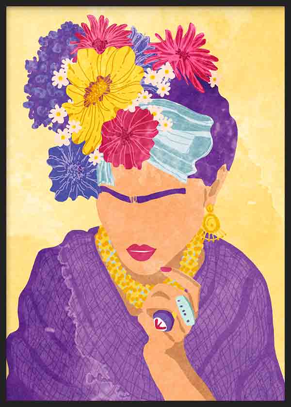 Frida and flowers