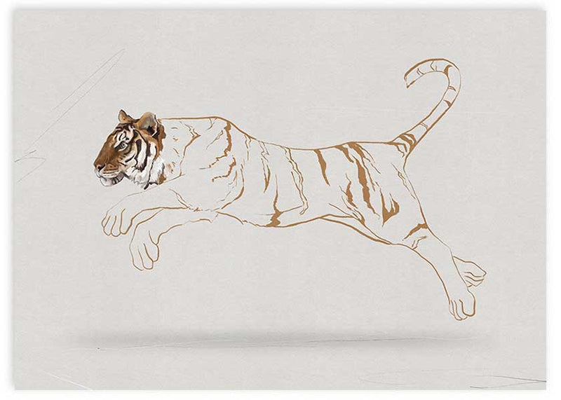 Ilustración, animales, Friday Morning No.I (lines), kudeko.com