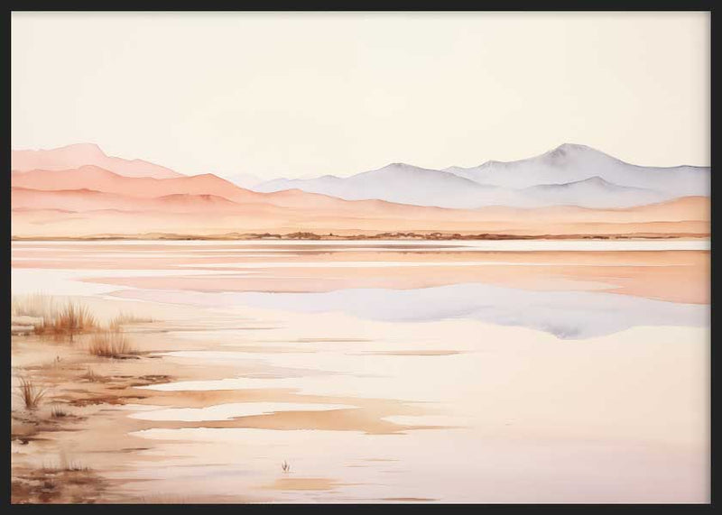 Paisaje Watercolor Atardecer III