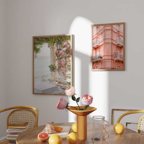 Cuadro fotográfico, arquitectura, Pastel Pink Umbria, kudeko.com