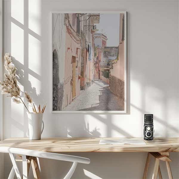 Cuadro fotográfico, arquitectura, Procida Alleys, kudeko.com