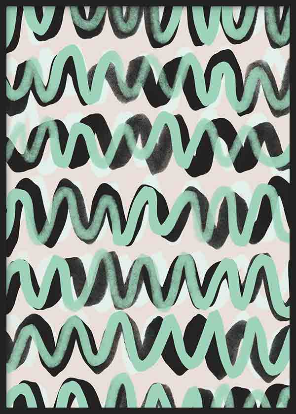 Turquoise ZigZag Pattern