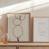 Tableau décoratif de style vintage avec collage d’un homme et d’une femme, composition graphique au caractère rétro. Disponible sur kudeko.com