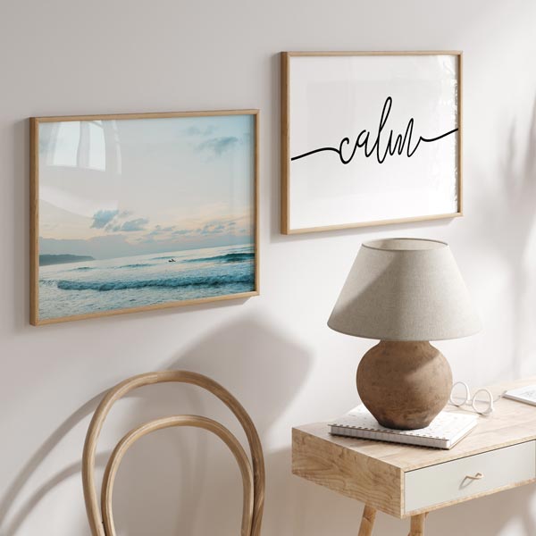 decoración con cuadros, ideas - Cuadro fotográfico y horizontal de playa y olas. Una obra con la que casi podrás sentir la brisa del océano.